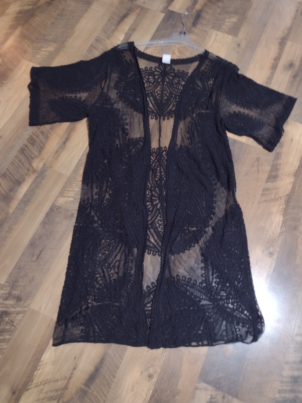Black Lace Kimono Size S/M